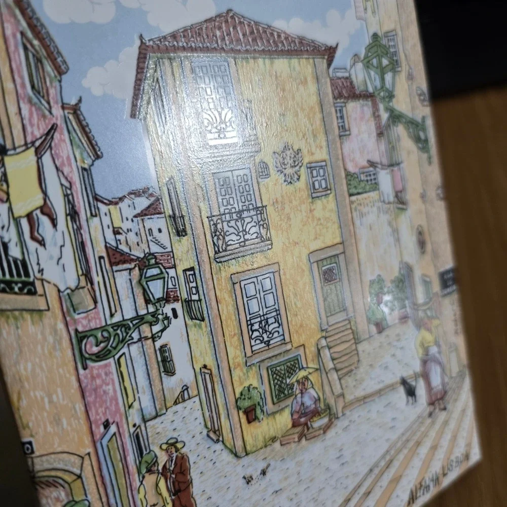 Vintage Alfama Lisboa Tile Art Reber Almada Ceramic Wall 8